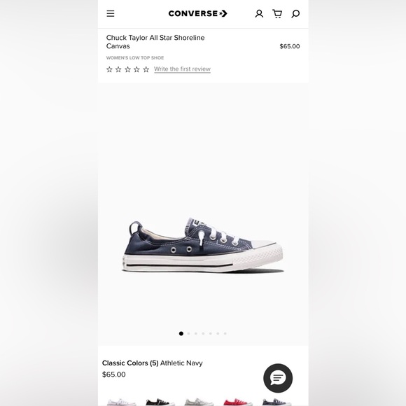 Women’s Converse Chuck Taylor All Star Shoreline Canvas, Size 10. - Picture 8 of 10